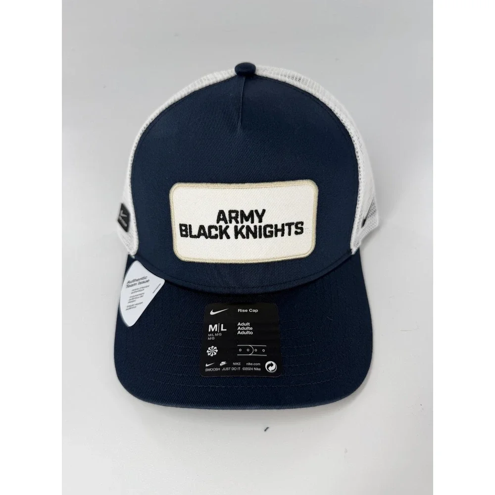 Nike Rise Army Black Knights‎ Team Issued Blue Mesh Snapback Hat Cap M/L New